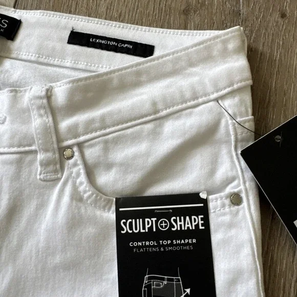 Jones New York Ankle White Skinny Jeans Size 2/26 Sculpt Shape Denim‎ Lexington - Picture 9 of 16